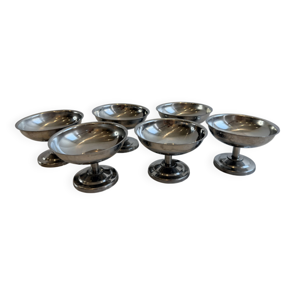 Lot de 6 coupelles en inox