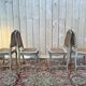 Suite de 4 chaises cannées de style Louis XV rechampi