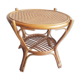 Table basse ronde en rotin
