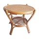 Round rattan coffee table