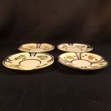 4 Quimper earthenware saucers or plates