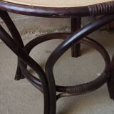 Rattan coffee table, 50s