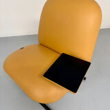 Fauteuil cuir design Jean Nouvel Pour Poltrona Frau fin 90 vintage