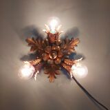 Wall lamp/ceiling lamp in gilded metal, Banci Firenze, 70s