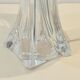 Vintage daum france 1960 crystal lamp base with pleated shade