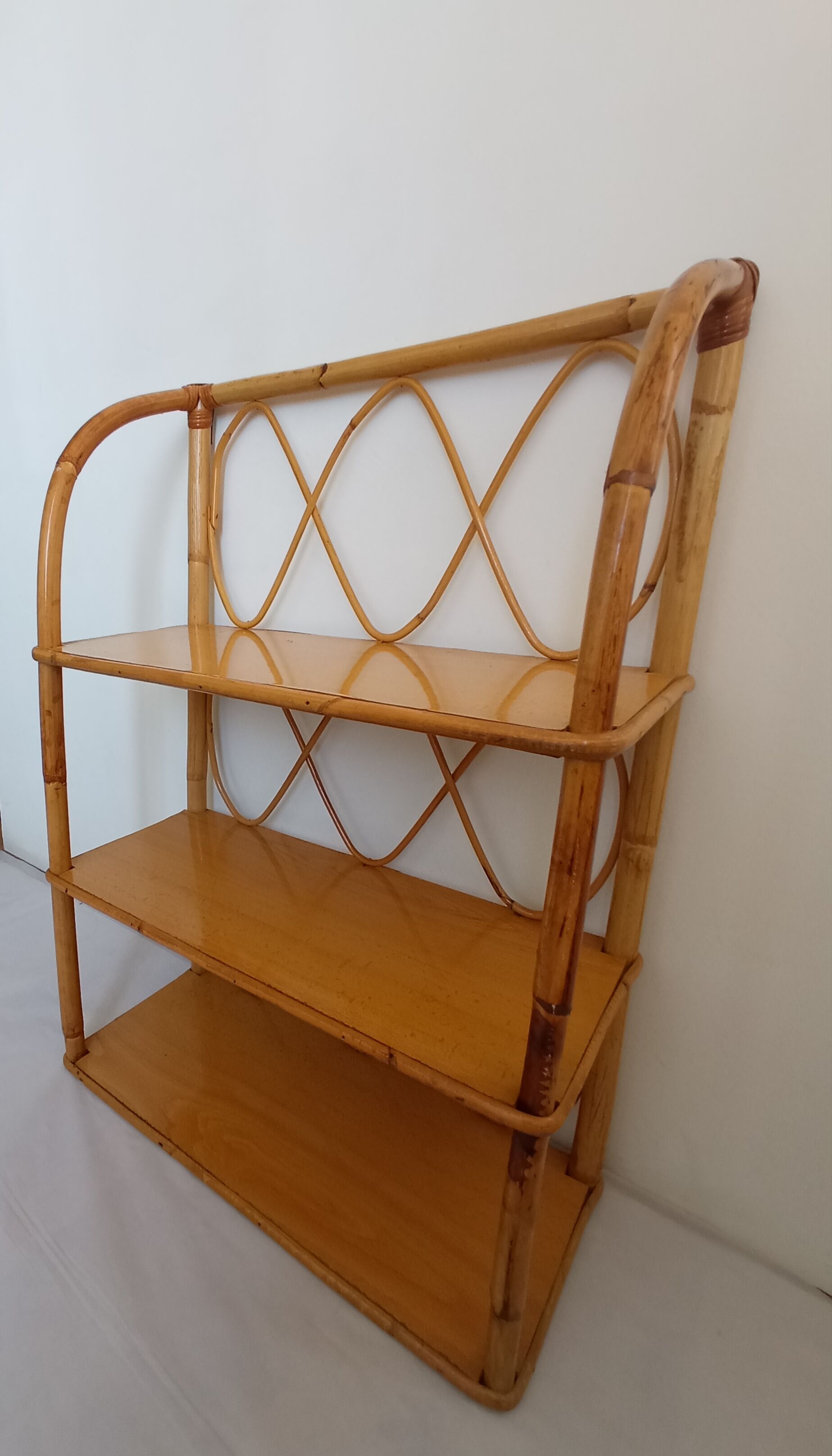 Set of bamboo shelves