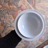 Antique white soup tureen in ironstone – Sarreguemines