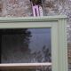 Renovated antique display cabinet – Lizard Green (Pure & Paint)