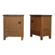 Cabinets de chevet en chêne Art Déco par Henk Wouda pour Pander & Zn., années 1920