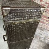 Bar trunk/storage unit in embossed steel 1980