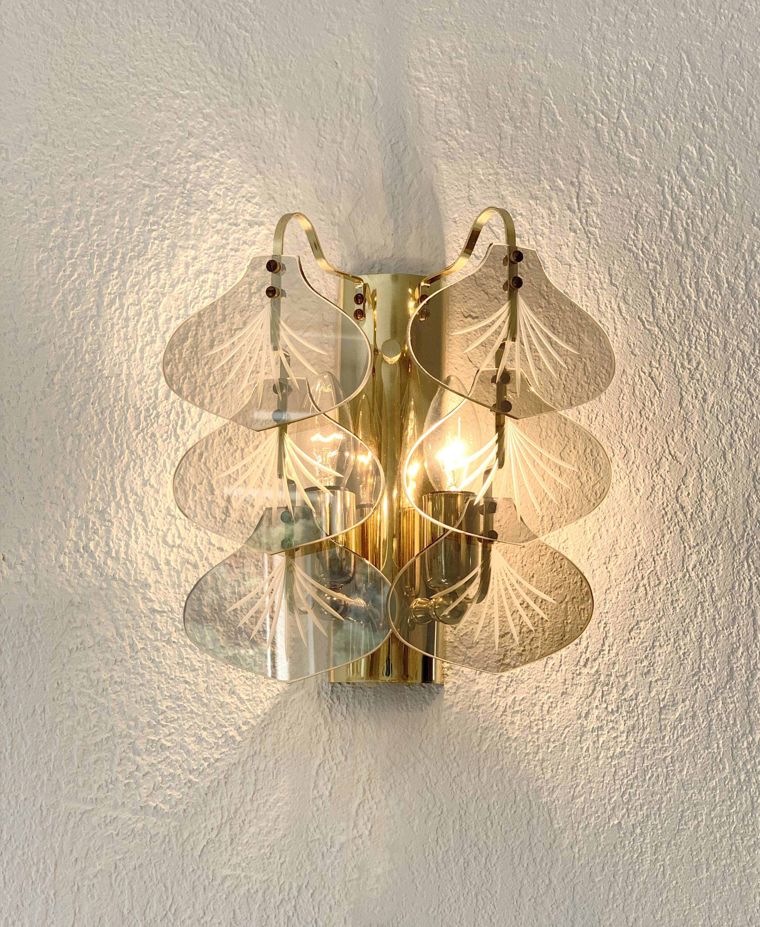 Pair of vintage wall lights from the 1970s