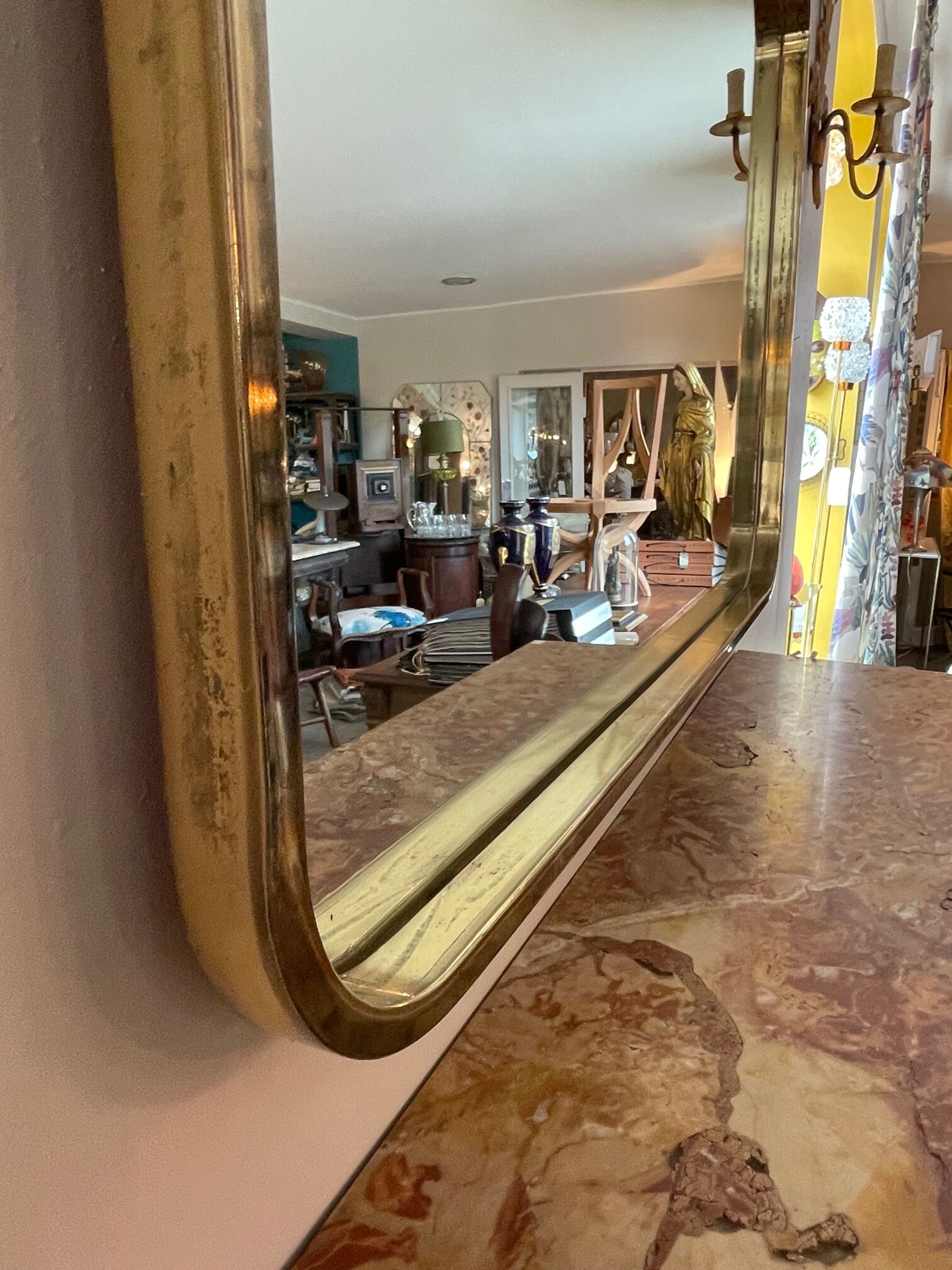 Brass mirror 1960 105x70cm