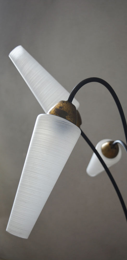 1950's Vintage 6-Shade Tripod Floor Lamp
