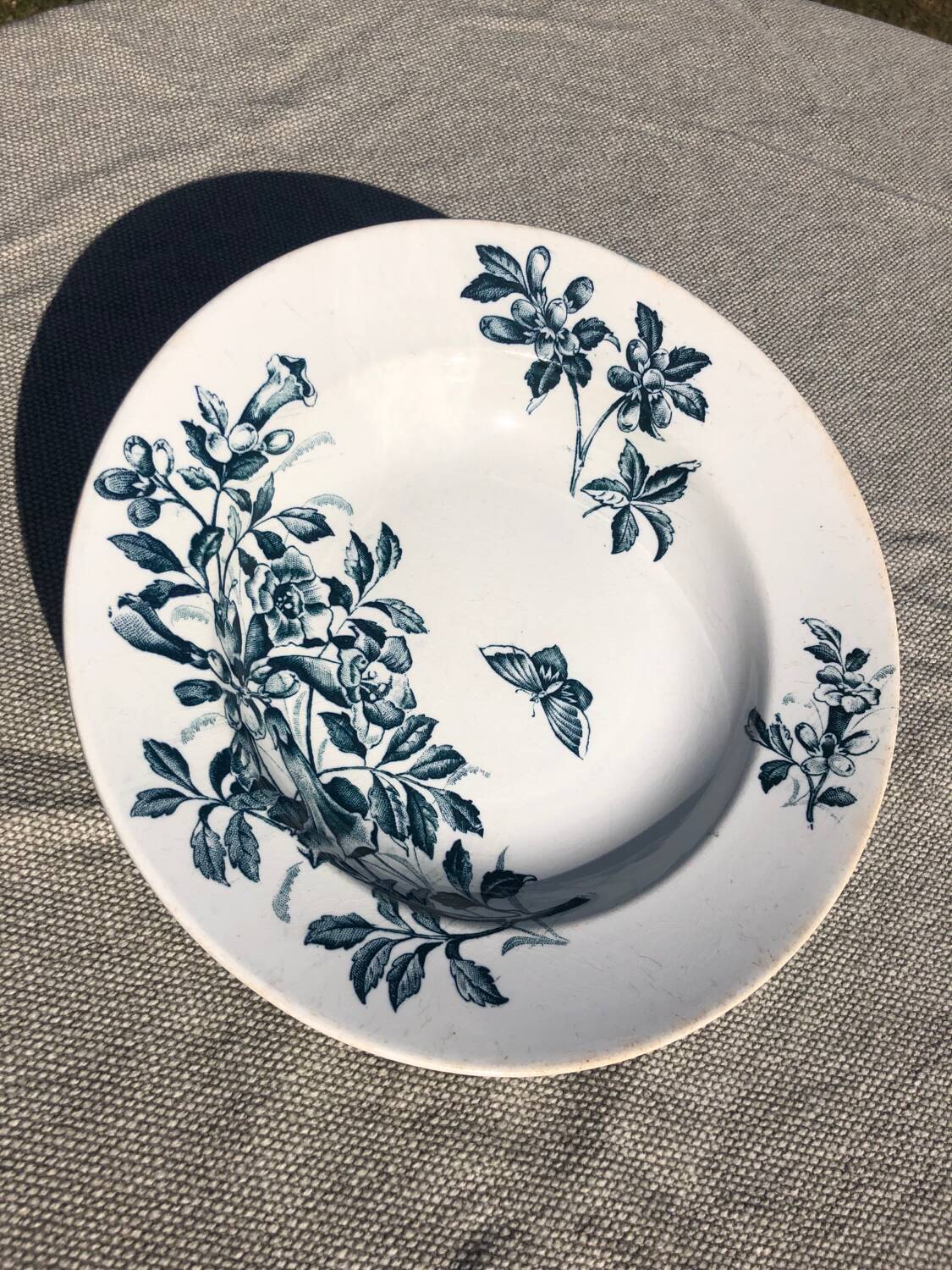 6 Badonviller soup plates Jasmin model