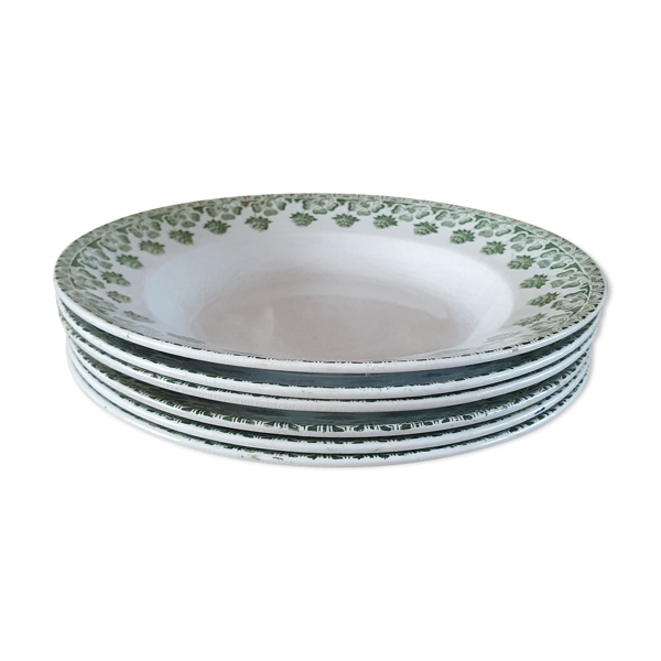 6 assiettes creuses Terre de fer