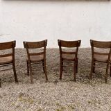 Set of 4 Parisian bistro chairs in Baumann, Fischel, Kohn, Luthera style