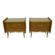Pair of Art Deco Italian Bedside Tables White Ash Briar, 1920s
