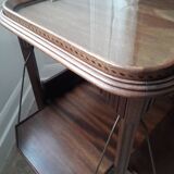 Empty table with bar flap