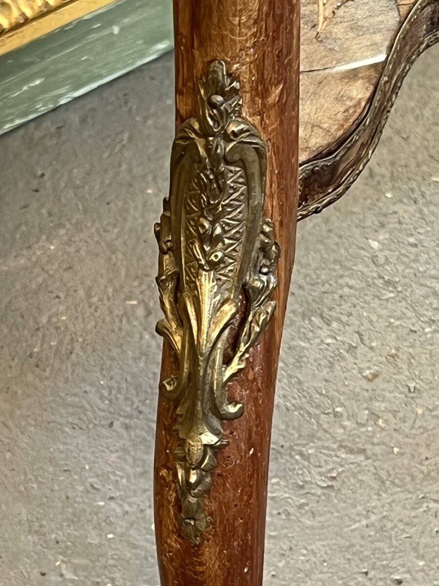 Jardinière in precious wood marquetry, Napoleonic III period, mid-19th century.