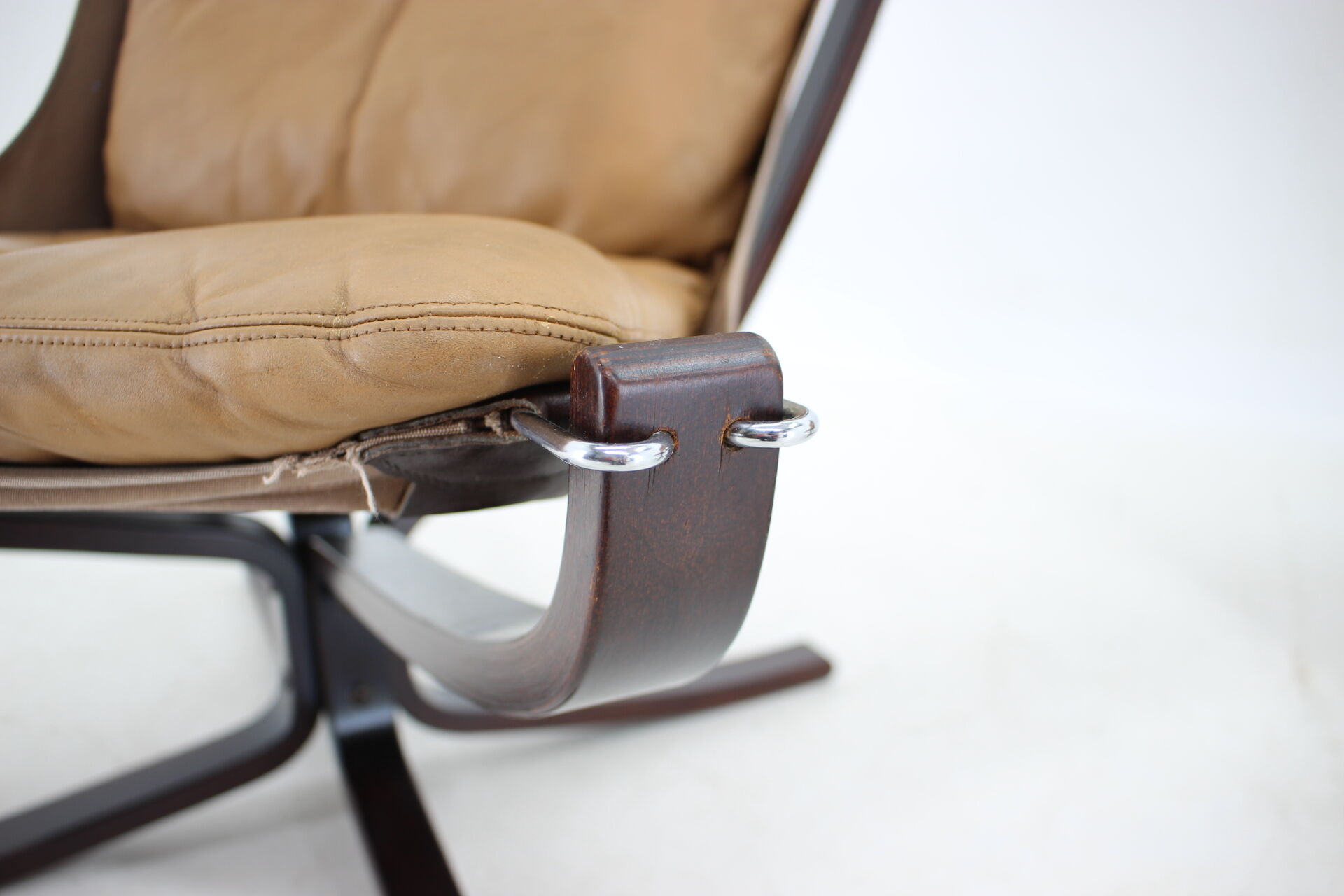 Sigurd Ressell Pair of Falcon Chairs Leather by Vatne Møbler Norway