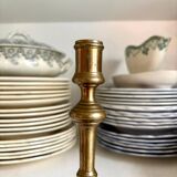 Golden brass candle holder