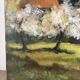 Le printemps au hameau, huile sur toile signé