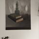 Still life canvas with bottle