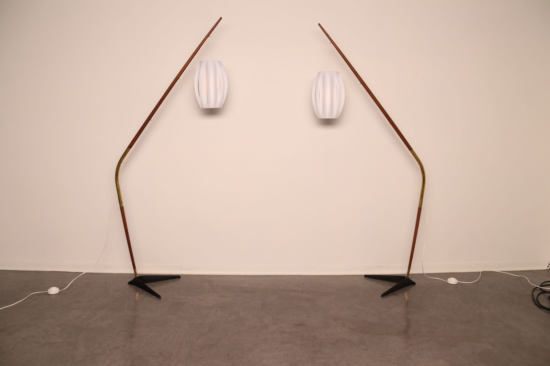 Floor lamp 'Fishing Pole' by Svend Aage Holm Sorensen - Denmark - 1950's