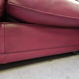 Canapé d'angle modulable Socrates en cuir bordeaux par Poltrona Frau, 1970