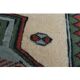 1960's Vintage Turkish Milas Handmade Wool Cotton Red Blue Area Rug 130x180