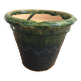 Glazed terracotta flowerpot