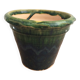 Glazed terracotta flowerpot