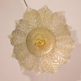 Portofino, plafonnier ou affleurant en verre de Murano de couleur orange dorée, 1970