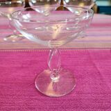 6 crystal champagne coupes