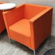 Paire de fauteuils vintage cubis de talin avec tablette