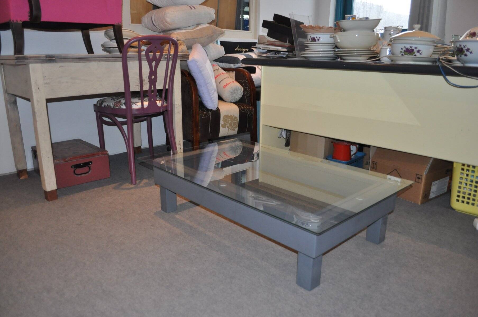 Table basse moderne en verre, 2018