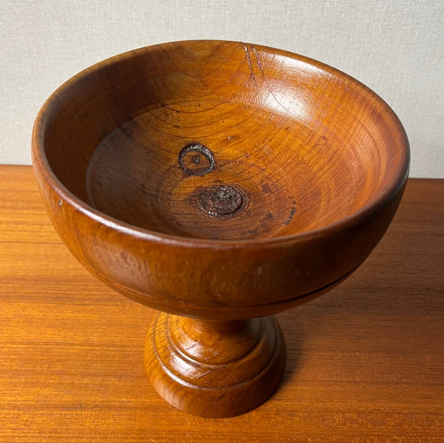 Wooden salt cup empty pocket