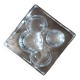 Daum sculpted glass ashtray with ball