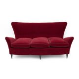 Gio Ponti Art Dèco Italian Sofa from Hotel Bristol Merano, 1950s