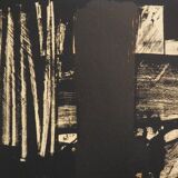 Pierre soulages: lithograph no. 9 - original lithograph