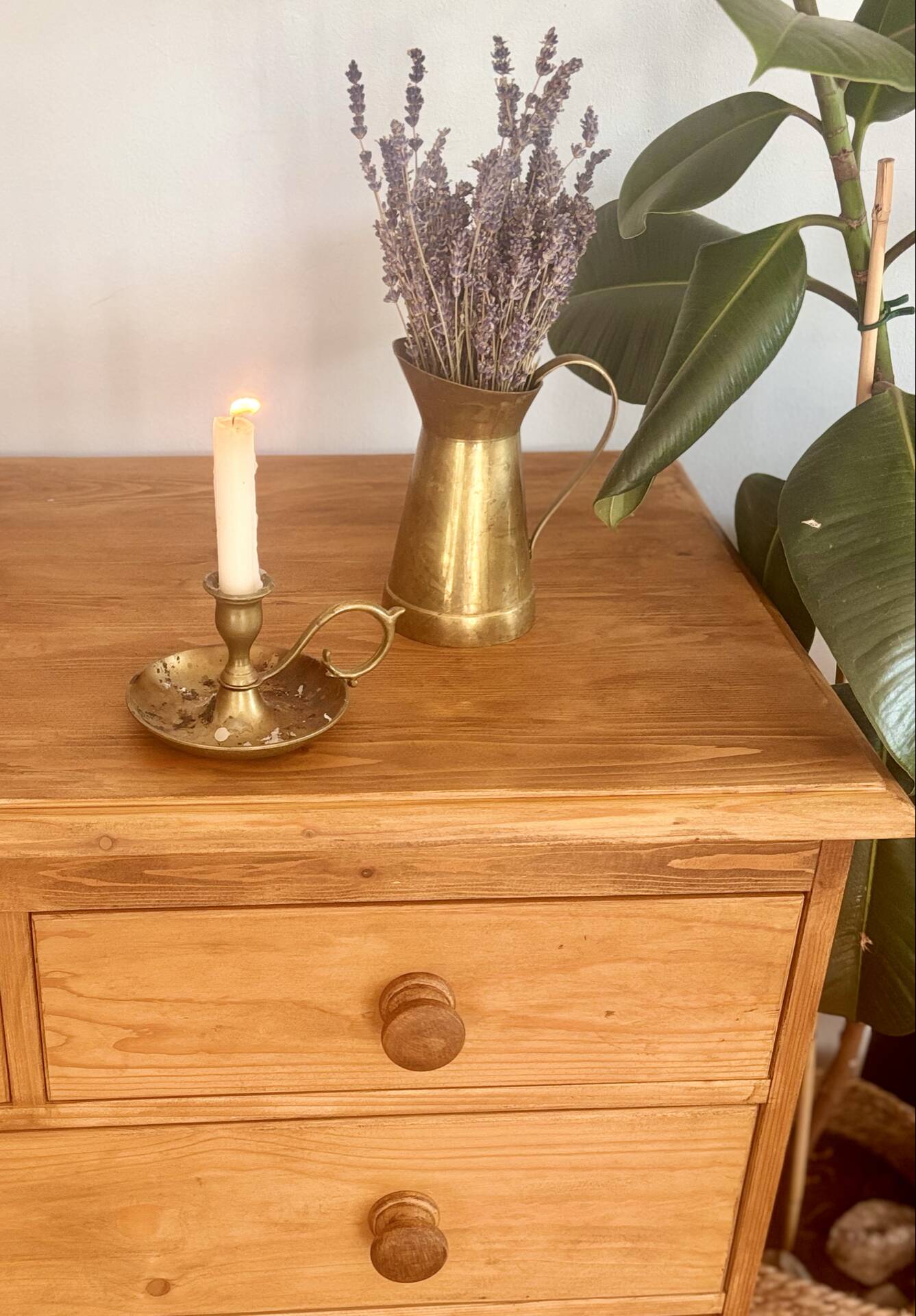 Vintage Solid Pine Commode Restored - Rustic Elegance