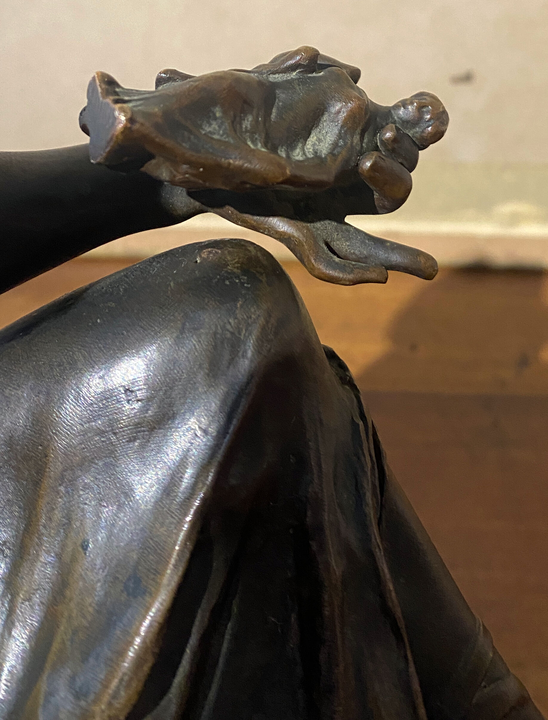 Bronze ancient allegory of the "Arts" sculpture