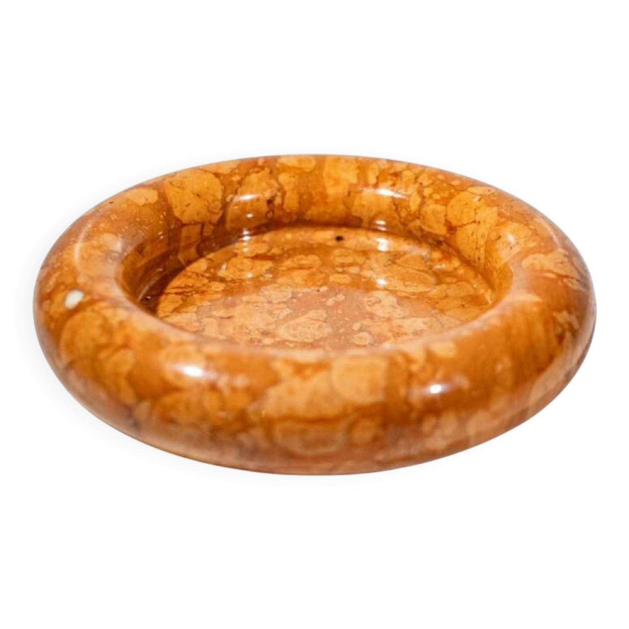 Rosso Verona marble centerpiece / empty pocket, Italian design 1960s