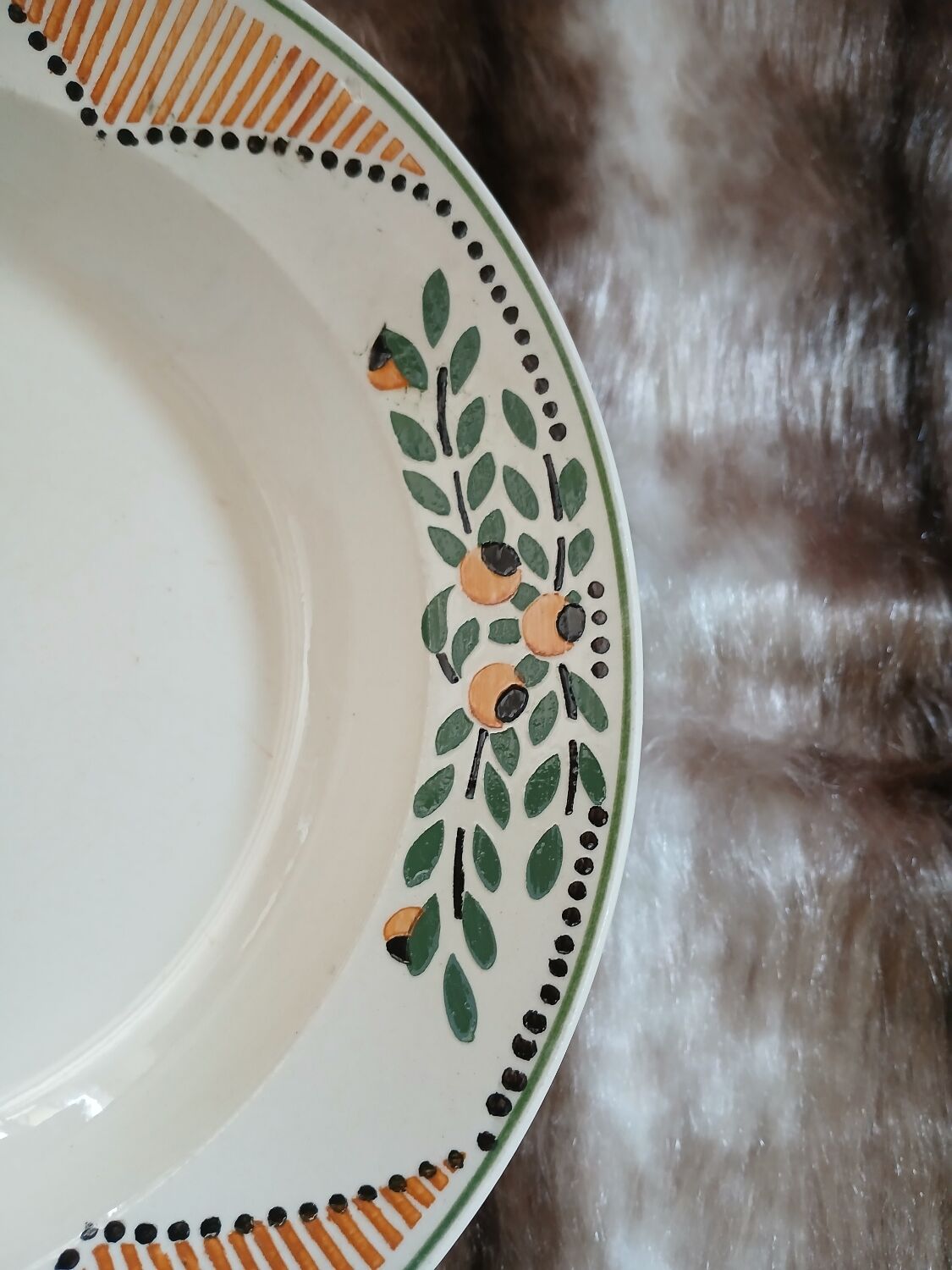 3 antique Longwy deep plates