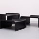 Tables gigognes Rosenthal, grandes, en fibre de verre noire, années 1970, Allemagne