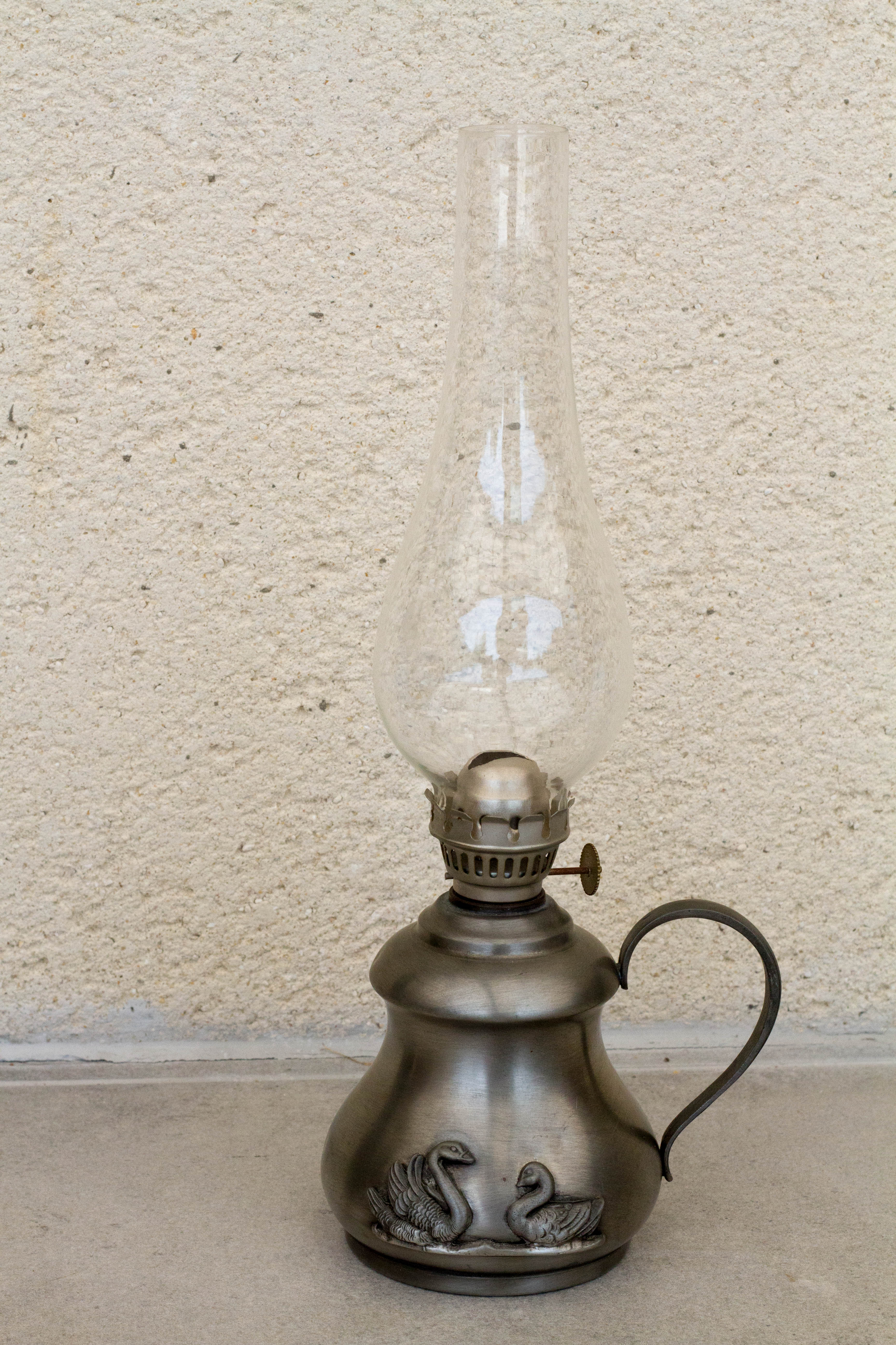 Pewter candle holder