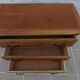 Commode 3 tiroirs en bois massif naturel et poigné noir -Totalement restaur