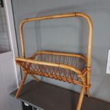 Rattan magazine holder