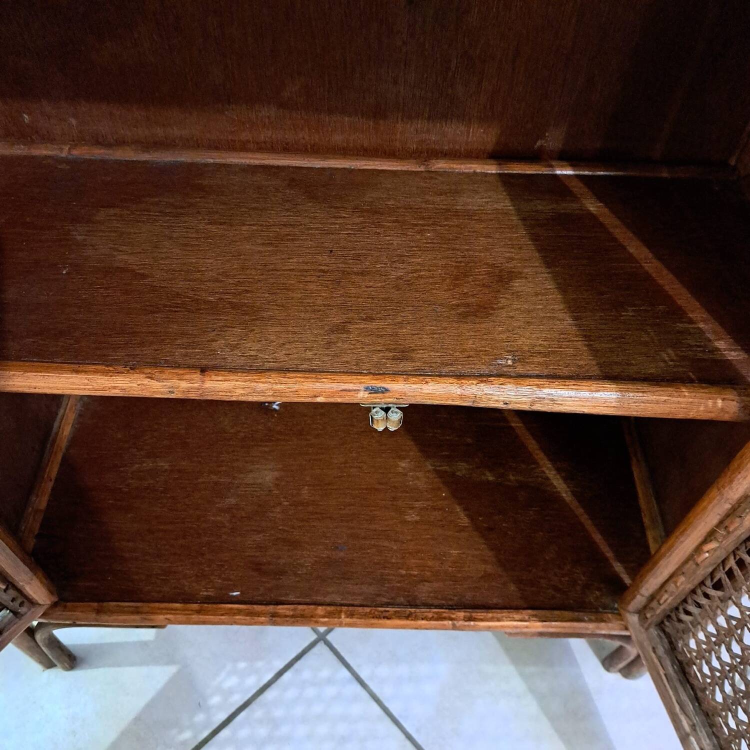 Rattan shelf
