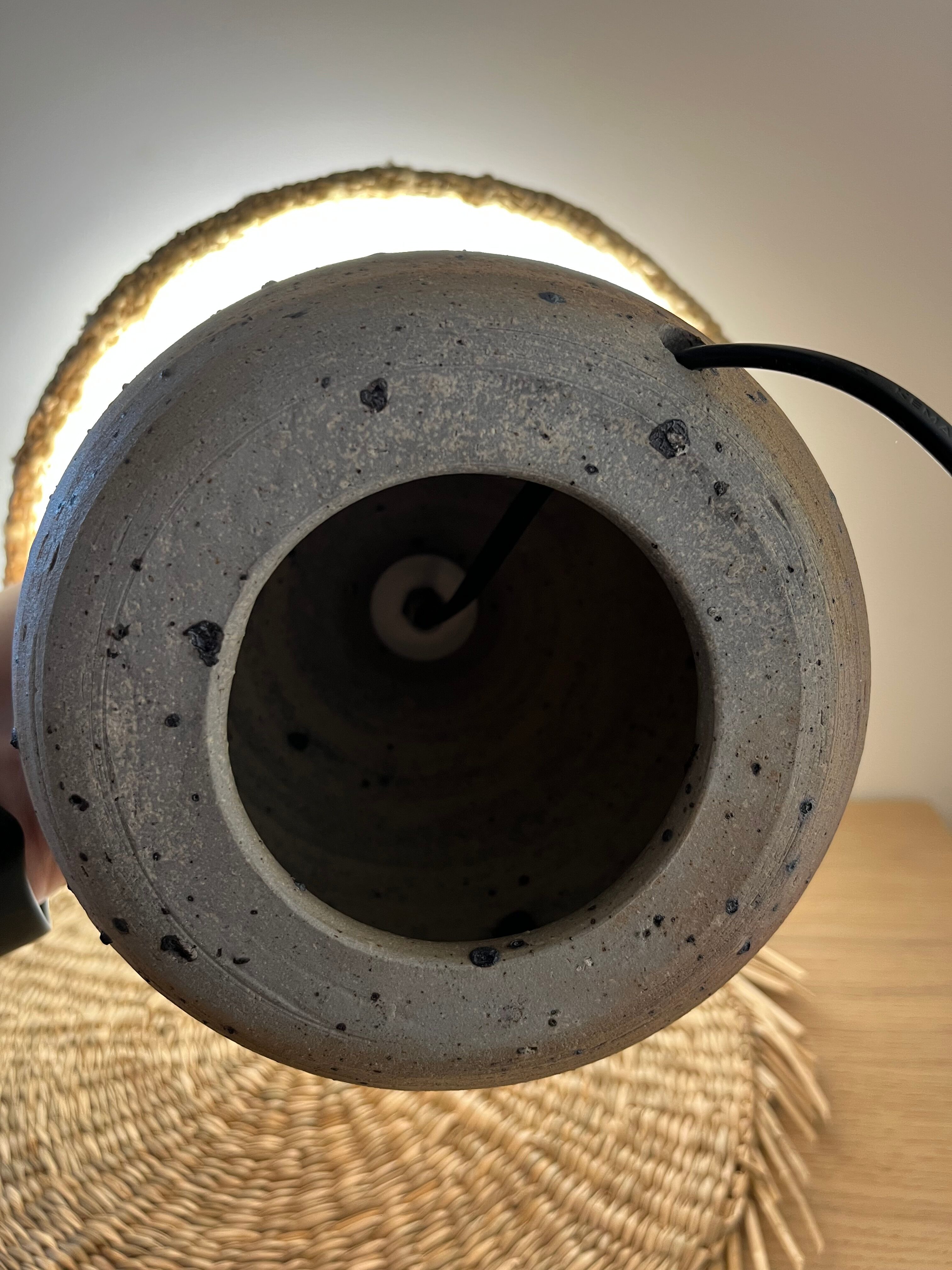 Lamp in Pyrite stoneware